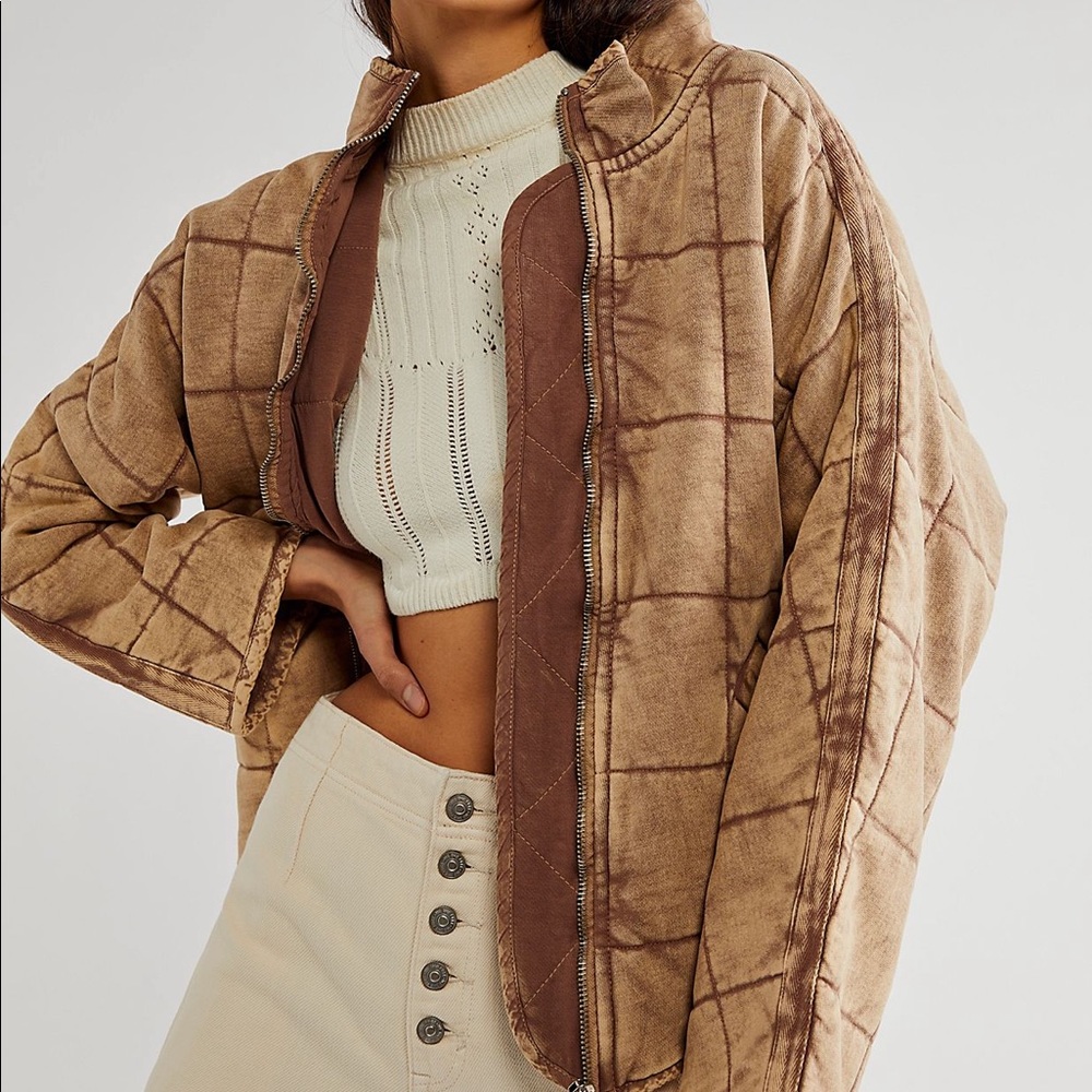 Free People Dolman Quilted Knit Jacket